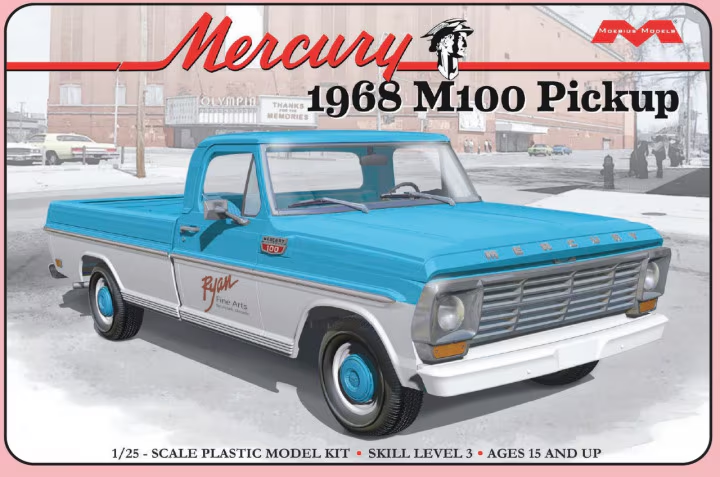 Moebius Models 2740 1:25 1968 Mercury M100 Pickup Truck
