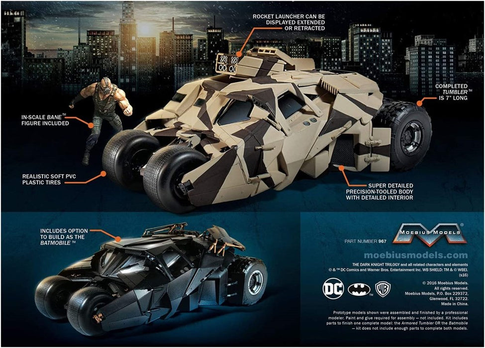 Moebius Models 967 1:25 The Dark Knight Trilogy Armoured Tumbler with Bane