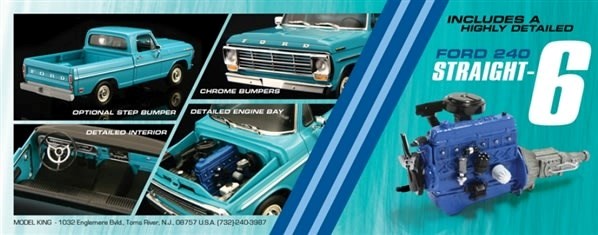 Moebius Models 1227 1:25 1969 Ford F-100 Custom Cab Short Bed