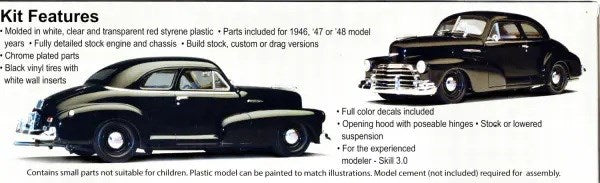 Moebius Models 2302 1:25 1947 Chevrolet Fleetmaster Coupe