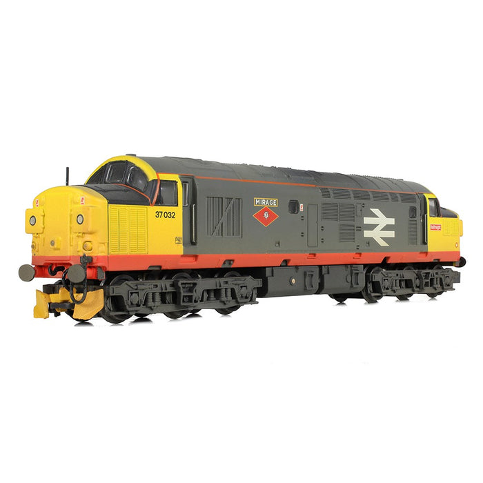 Graham Farish [N] 371-474 Class 37/0 Split Headcode 37032 'Mirage' BR R.freight (Red Stripe) [W]