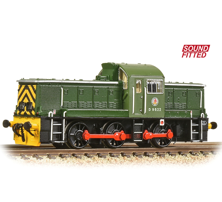 Graham Farish [N] 372-950ASF Class 14 D9522 BR Green with Wasp Stripes (Sound Fitted)