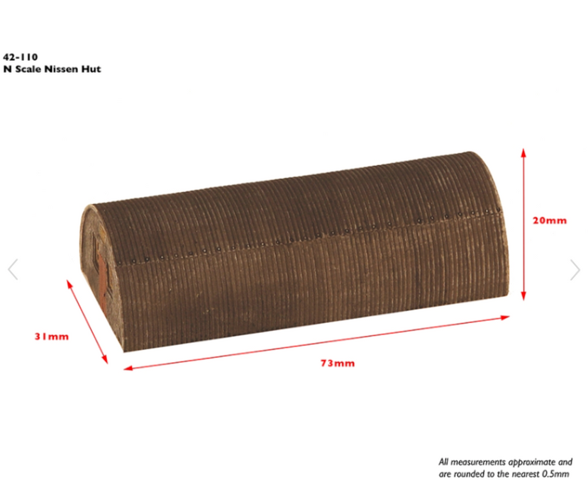 Graham Farish [N] 42-110 Scenecraft Nissen Hut