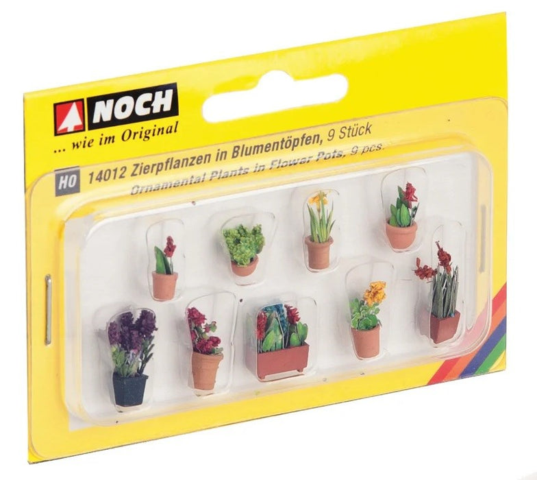 Noch 14012 HO Ornamental Plants in pots (9pcs)