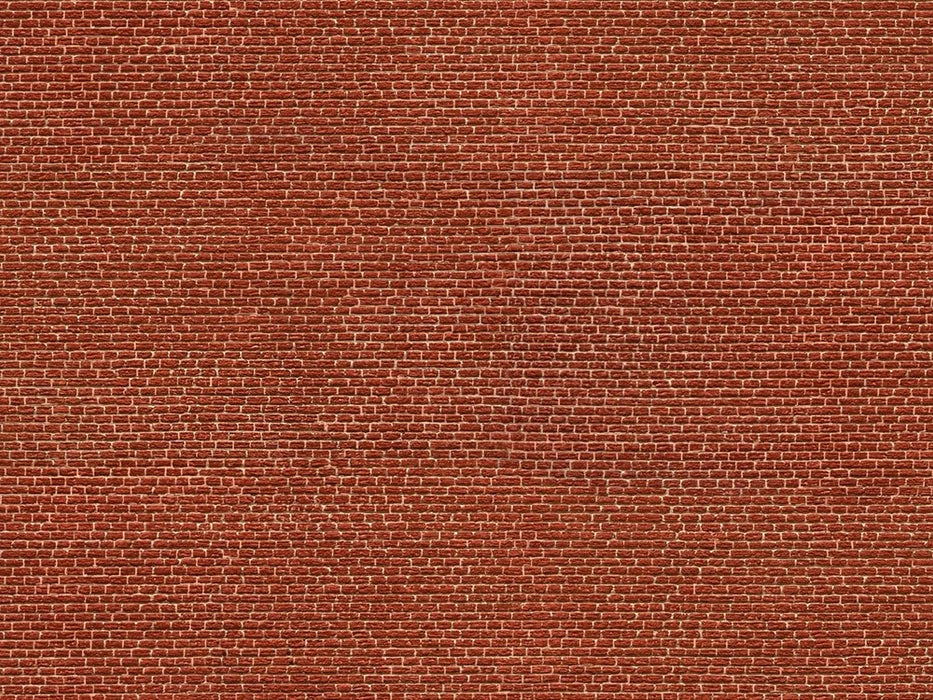 Noch 56610 HO 3D Cardboard Sheet 'Clinker' Red