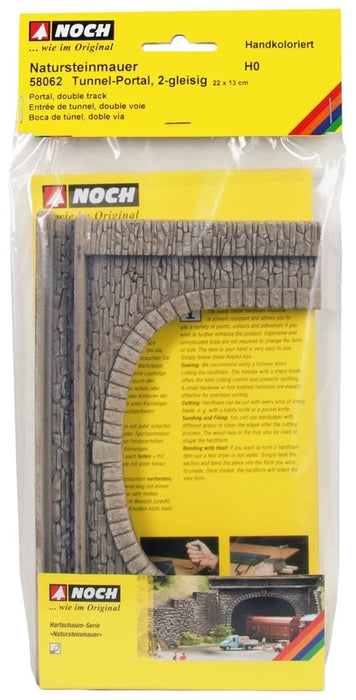 Noch 58062 HO Double-track Tunnel Portal (22x13cm)