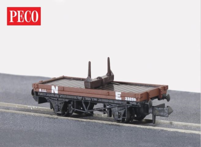 Peco NR-39E N LNER Single Bolster Wagon - Bauxite (Twin Pack)