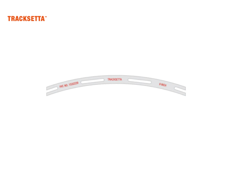 Tracksetta NT09 N 9" Radius Curved Track Laying Template