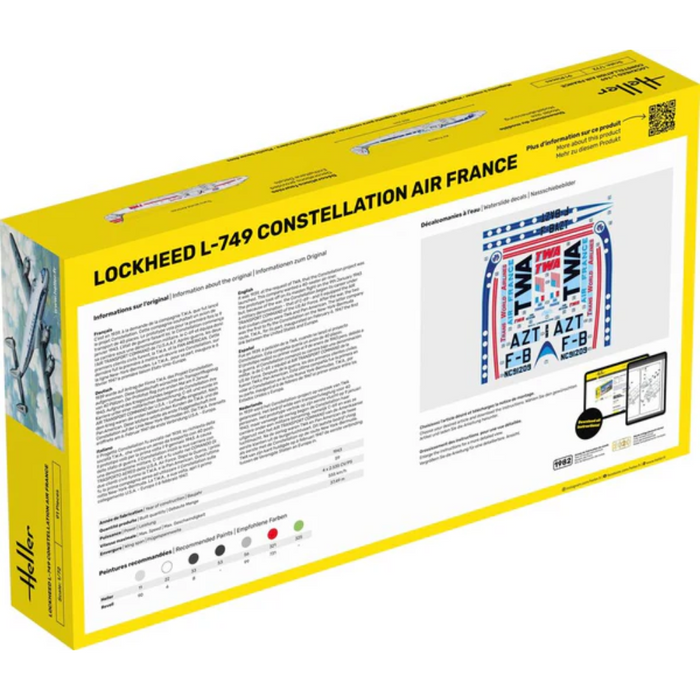 Heller 56310 1:72 STARTER KIT L-749 Constellation A.F.