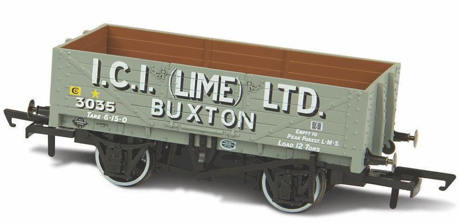 XX Oxford Rail OR76MW5005 5 Plank Mineral Wagon - ICI Lime Buxton
