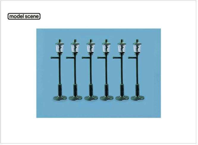 Modelscene 5004 OO Gas Lamp Posts (6pcs)