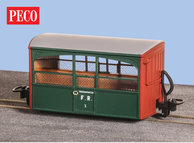 Peco GR-562 OO-9 FR Bug Box Coach 'Col. Stephens' Zoo Car