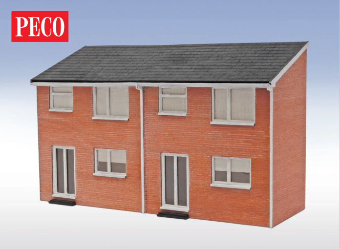 Peco LK-213 OO/HO 1960s Semi-Detached House Backs - Laser Cut Kit