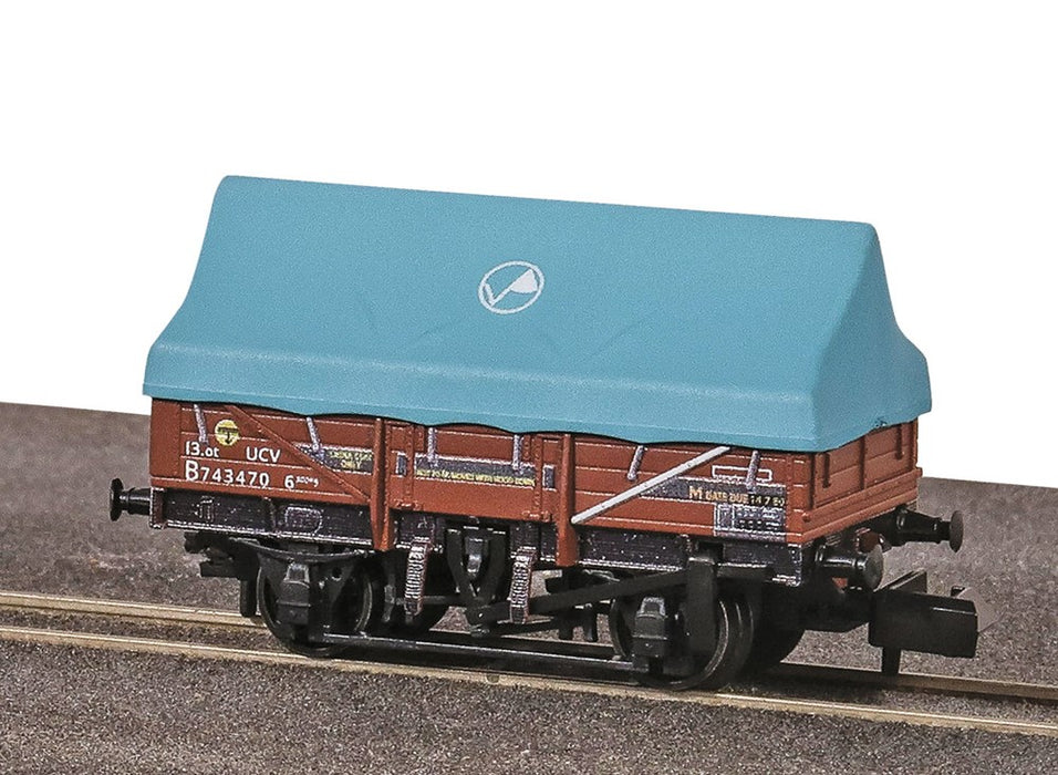 Peco NR-1201B N China Clay Hood Wagon 'UCV B743470' in Bauxite