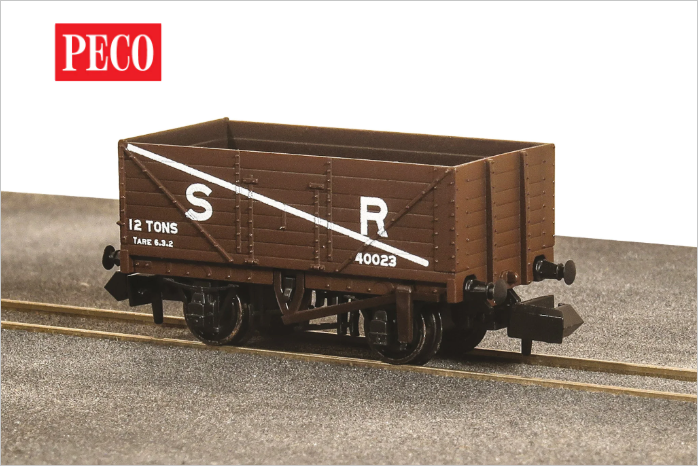 Peco NR7002S N 9ft 7 Plank Open Wagon - SR Brown