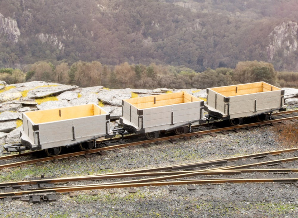 Peco OR-161 O-16.5 (NG7) GVT Open Wagons - Lazer Cut Wood (3 pack)