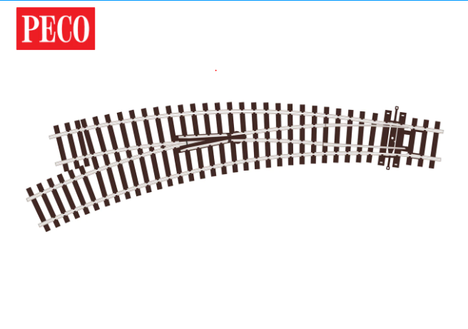 Peco SL-U77 OO Turnout, Small Radius, Left Hand (Code100) Unifrog