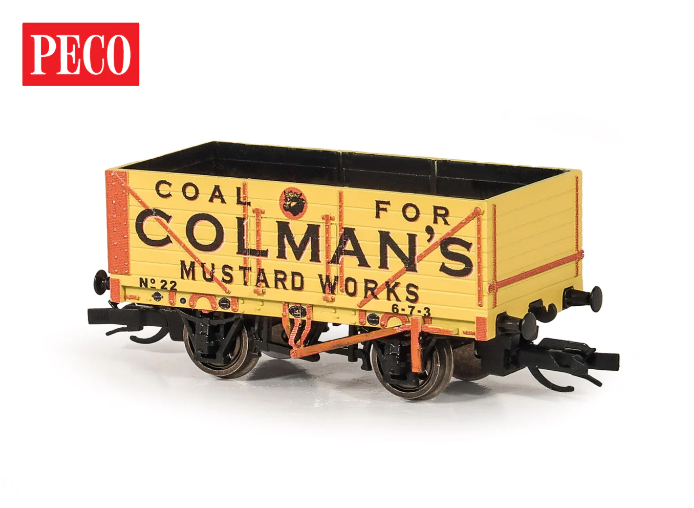 Peco TTR-7006P TT:120 7-Plank Open Wagon, Colman's Mustard