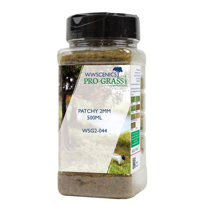 WWS 2mm Patchy Static Grass - 500ml Canister