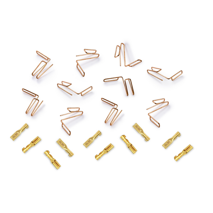 Policar P030-10 Contact springs (phosphor bronze) with fastons for Policar track (10+10)