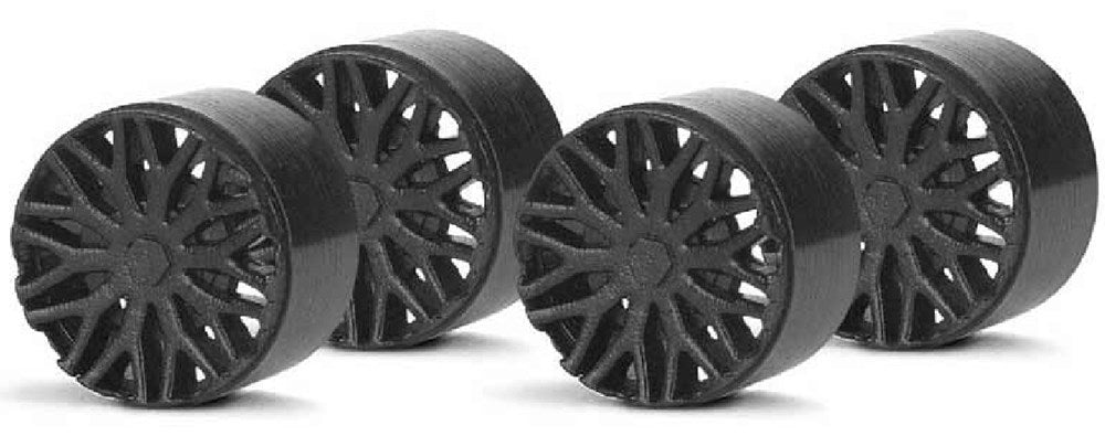 Slot.it PA13b Wheel insert F1 BBS type black for PA20 (4x) - Discontinued