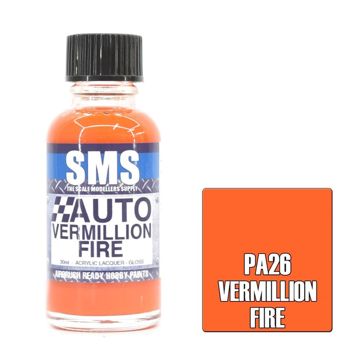 SMS PA26 Auto Colour VERMILLION FIRE 30ml