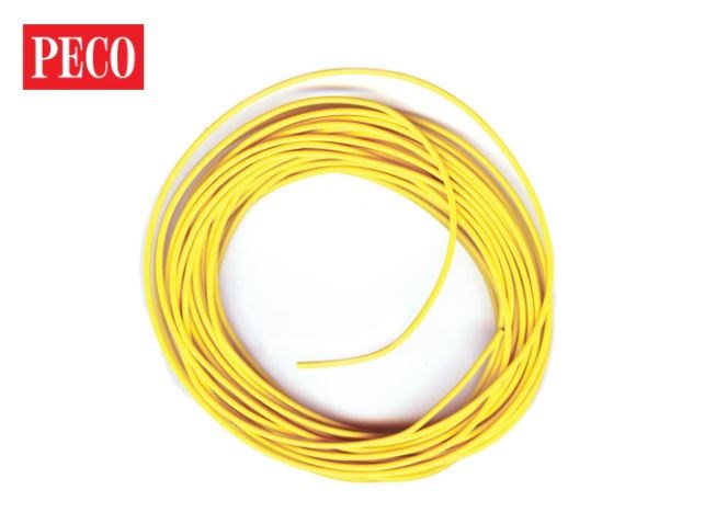 Peco PL-38Y 7m Connecting Wire (3amp) Yellow
