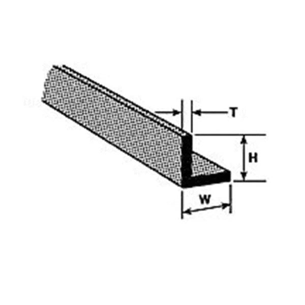 Plastruct 90007 (A-10) 7.9mm ABS Angle - 609.6mm Length (4pcs)