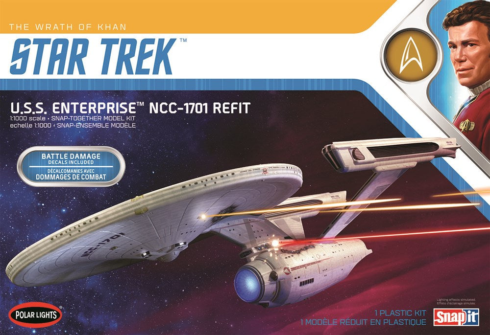 Polar Lights 974 1:1000 Star Trek II: The Wrath of Khan - U.S.S. Enterprise Refit