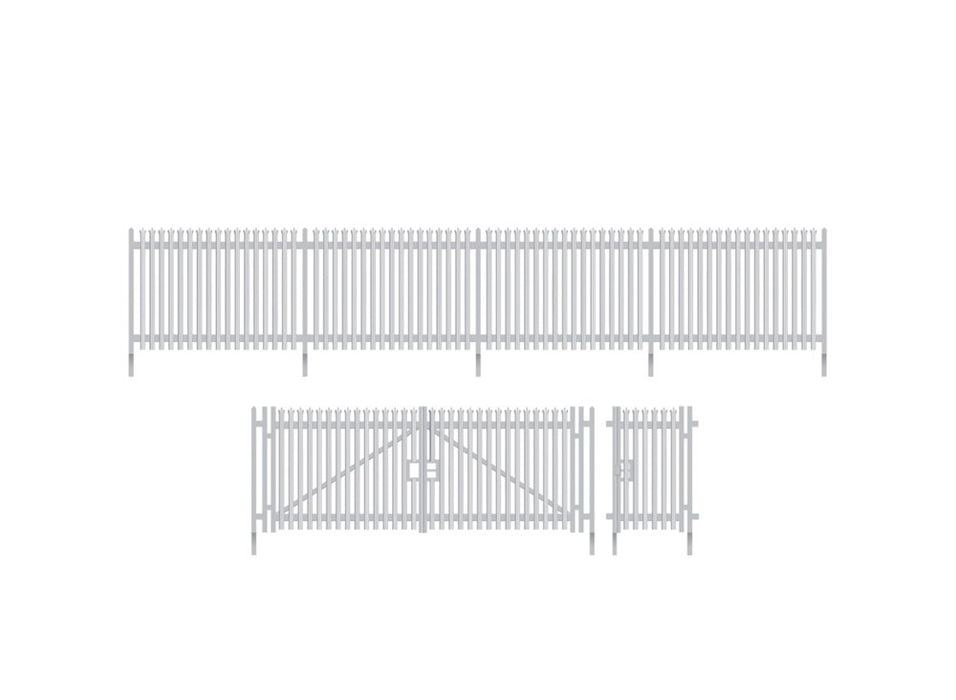 Ratio 280 [N] Modern Palisade Fencing with Gates