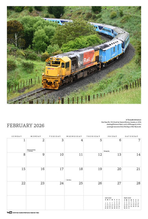 2026 New Zealand Rail Scene Calendar