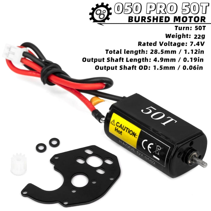 RCP 050-50T 1:24 Brushed Motor - 050 Pro 50T (fits Axial SCX24)