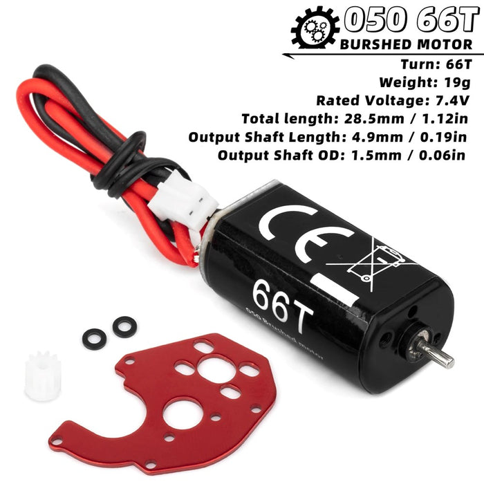 RCP 050-66T 1:24 Brushed Motor - 050 66T (fits Axial SCX24)
