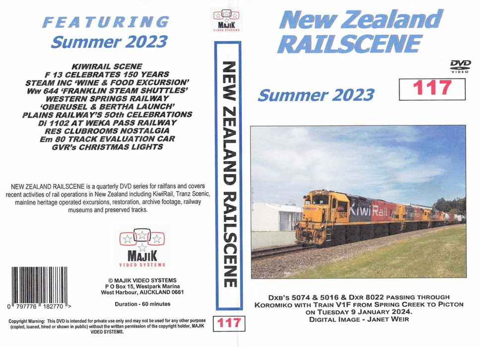 New Zealand Railscene DVD 117 - Summer 2023