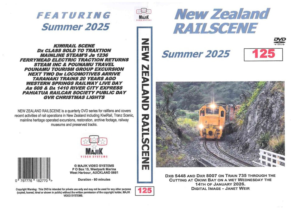 New Zealand Railscene DVD 125 - Summer 2025