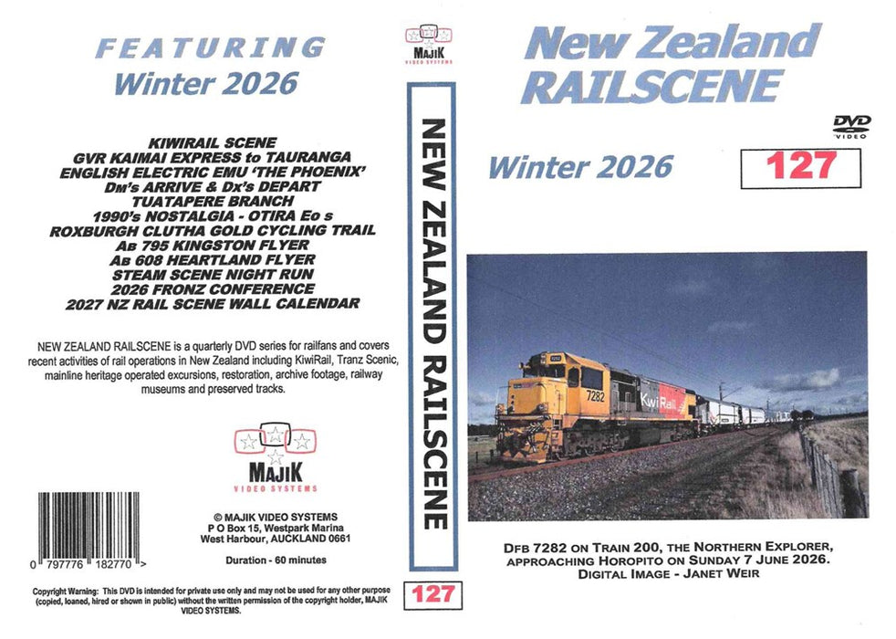 New Zealand Railscene DVD 127 - Winter 2026