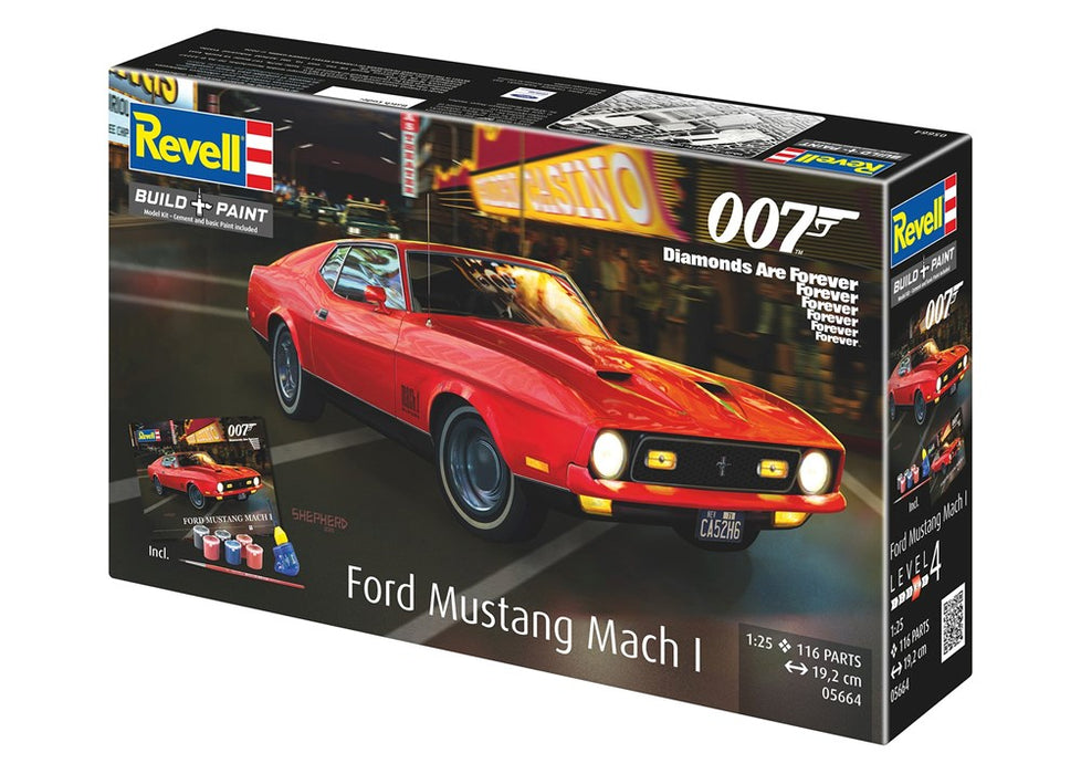 Revell 05664 1:25 James Bond Ford Mustang Mach 1 (Diamonds Are Forever) Gift Set