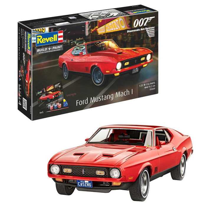 Revell 05664 1:25 James Bond Ford Mustang Mach 1 (Diamonds Are Forever) Gift Set