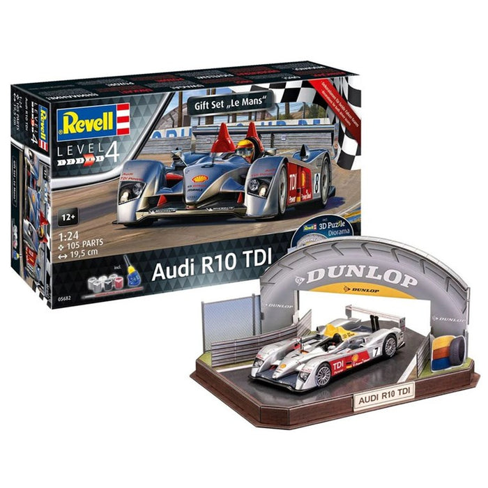 Revell 05682 1:24 Audi R10 TDI Le Mans Gift Set with 3D Puzzle Diorama