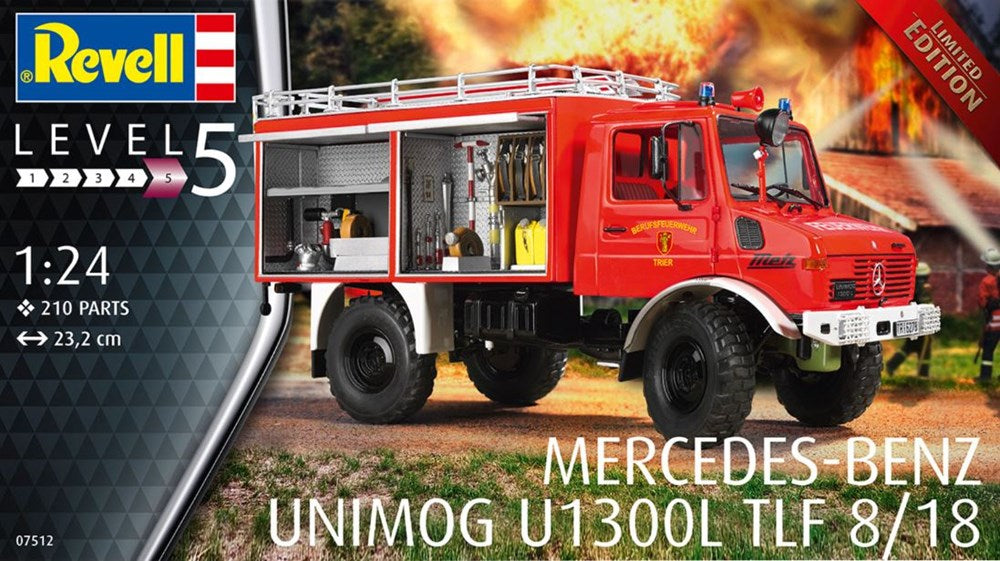 Revell 07512 1:24 Mercedes Unimog U1300L TLF 8/18