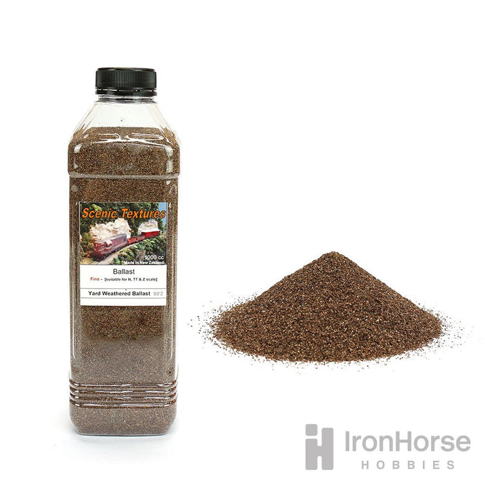 Scenic Textures BF2 Fine Ballast - 'Yard Weathered' (Brown) 1000cc