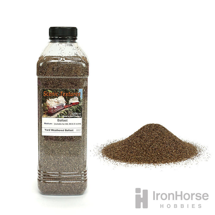 Scenic Textures BM2 Medium Ballast - 'Yard Weathered' (Brown) 1000cc