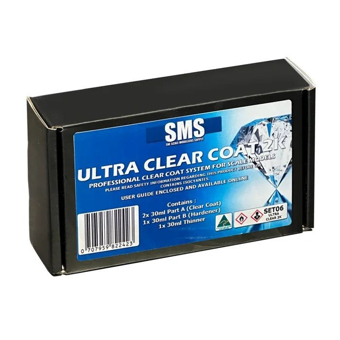 SMS SET06 Airbrush Paint Ultra Clear Coat 2K Set For Scale Models