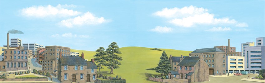 Peco SK-38 City Extensions Backscene (Medium 173mm x 559mm)