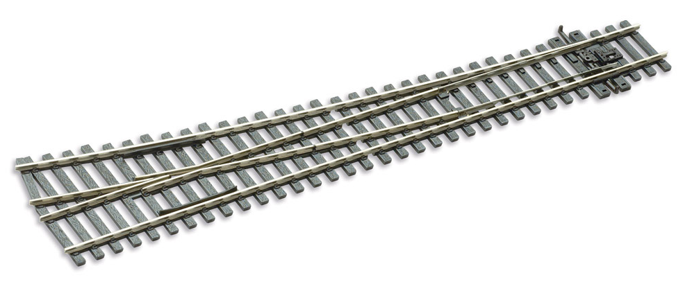 Peco SL-E188 OO Turnout, Large Radius, Right Hand (Code75) Electrofrog