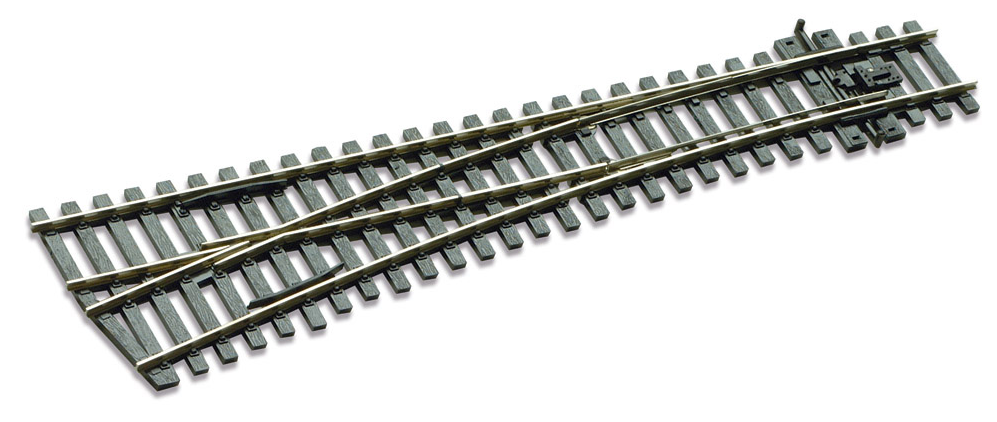 Peco SL-E196 OO Turnout, Medium Radius, Left Hand (Code75) Electrofrog