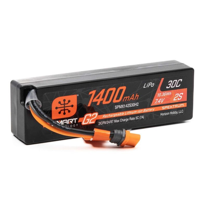 Spektrum 1400mAh 7.4V Smart G2 30C LiPo; IC2 Connector