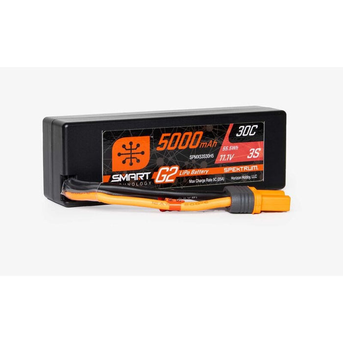 Spektrum SPMX53S30H5 5000mAh 3S 11.1V Smart G2 LiPo 30C Hard Case; IC5