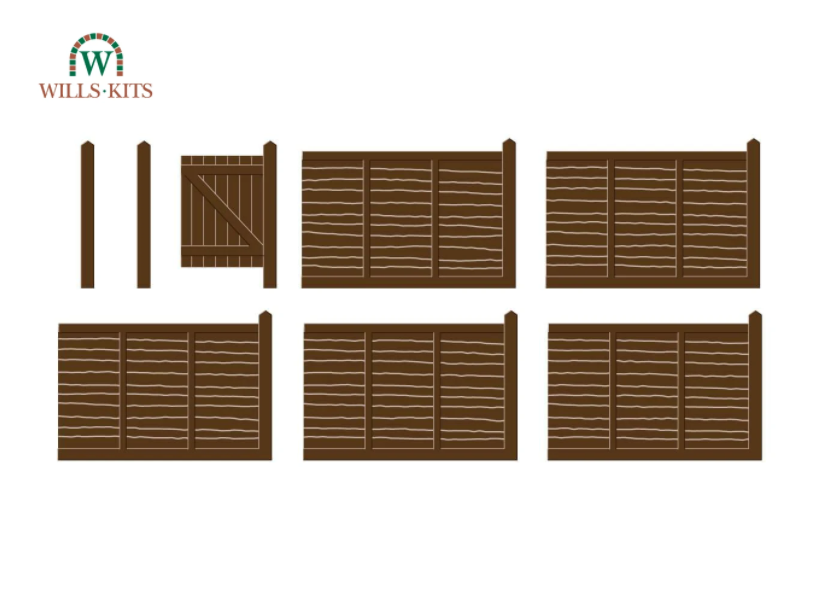 Wills SS44 OO Scenic Series Kit Larch-Lap Fencing