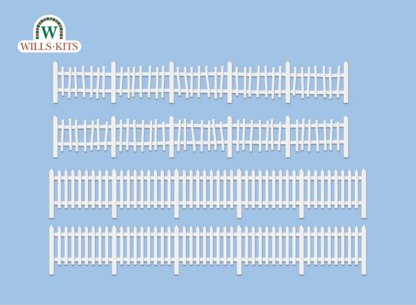 Wills SS45 OO Scenic Series Kit Rustic and Picket Fencing